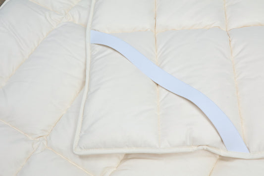 Unterbett Merinowolle kbT mit Spangummis - KLEINER Naturbettwaren